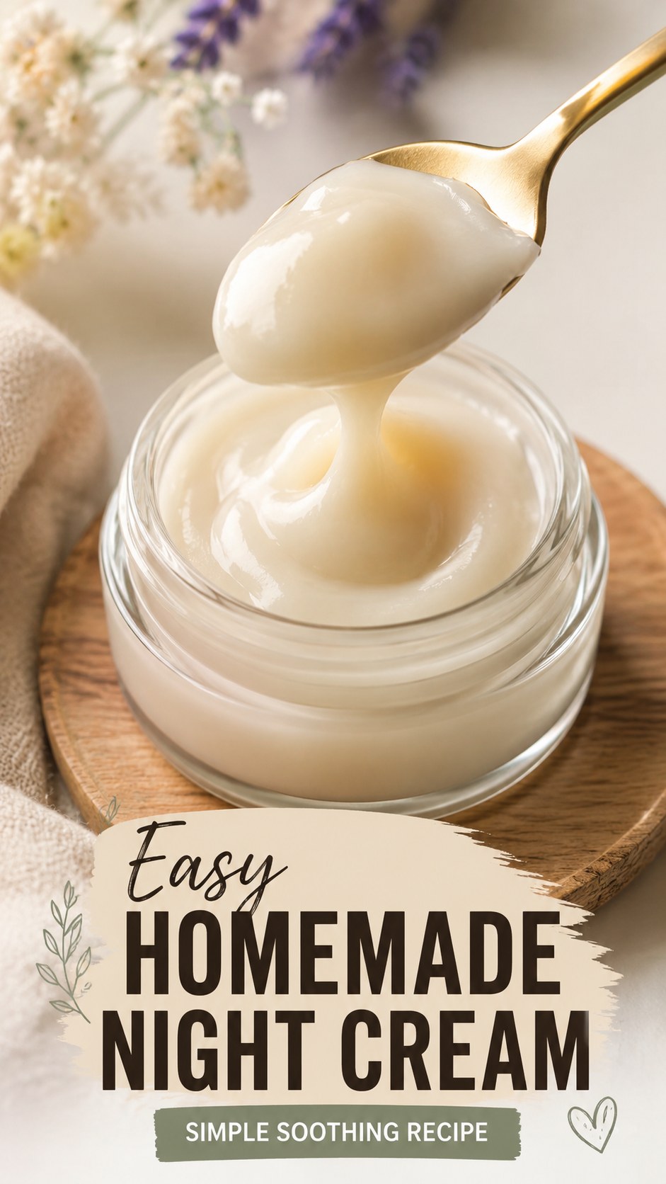 A jar of homemade soothing night cream, a gentle addition to skincare routines over 60