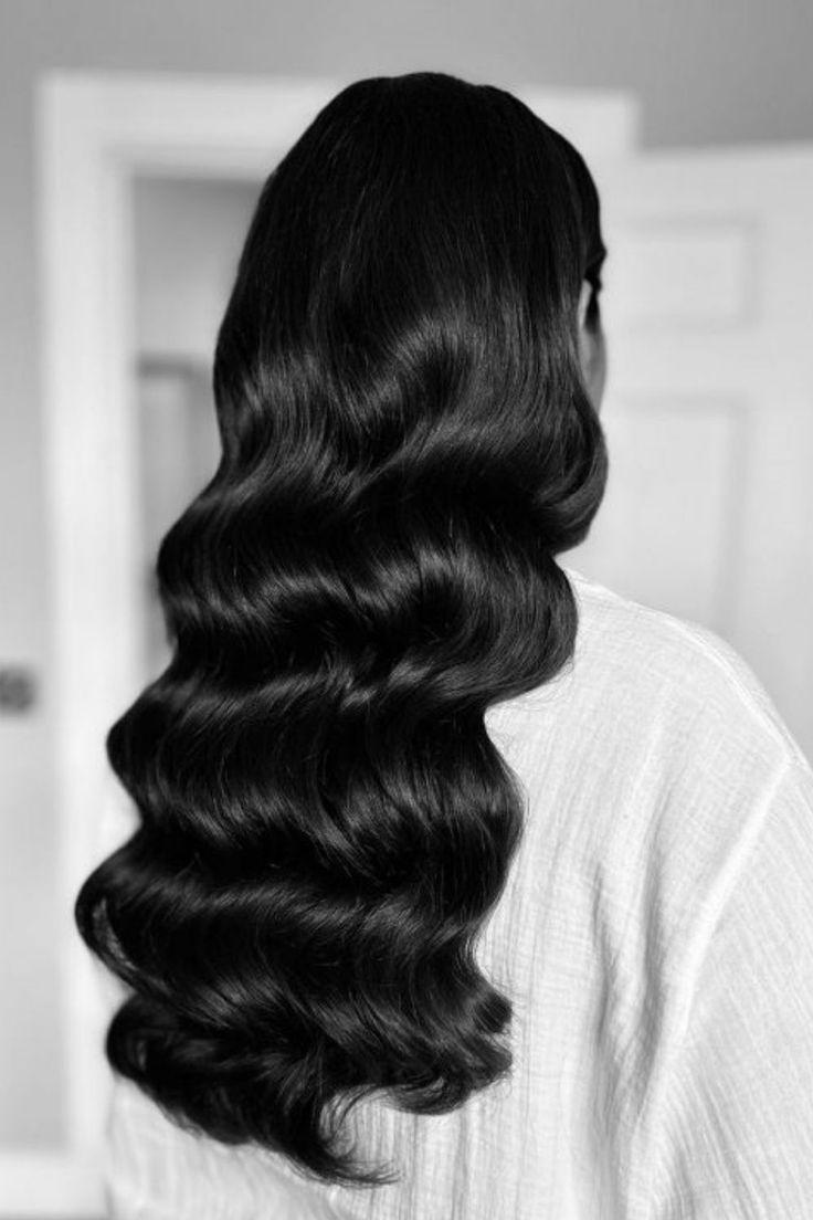 Black hair Hollywood waves