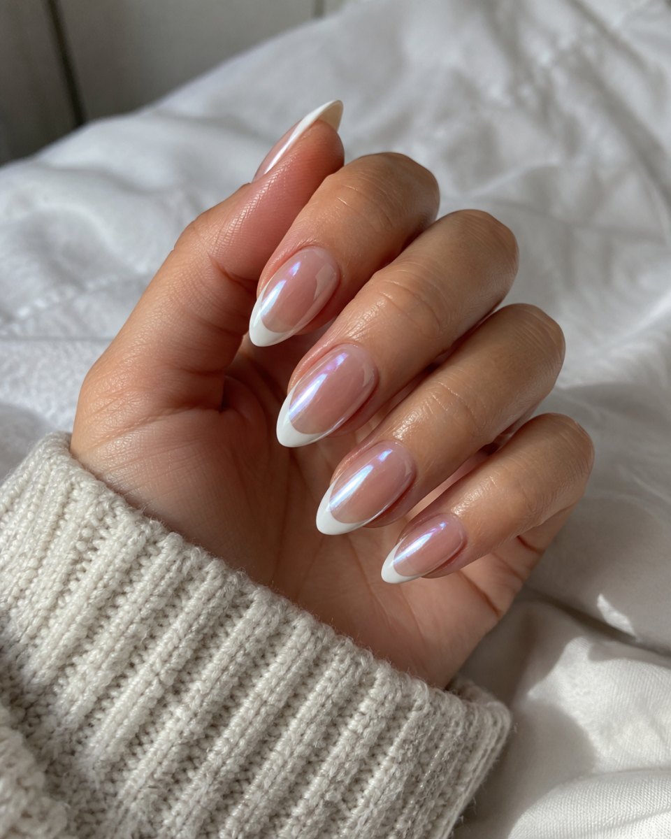 15 Hailey Bieber Glazed Donut French Tips Ideas For A Soft