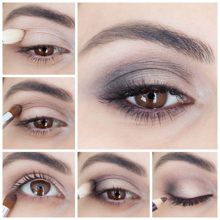 Neutral smoky eye makeup tutorial