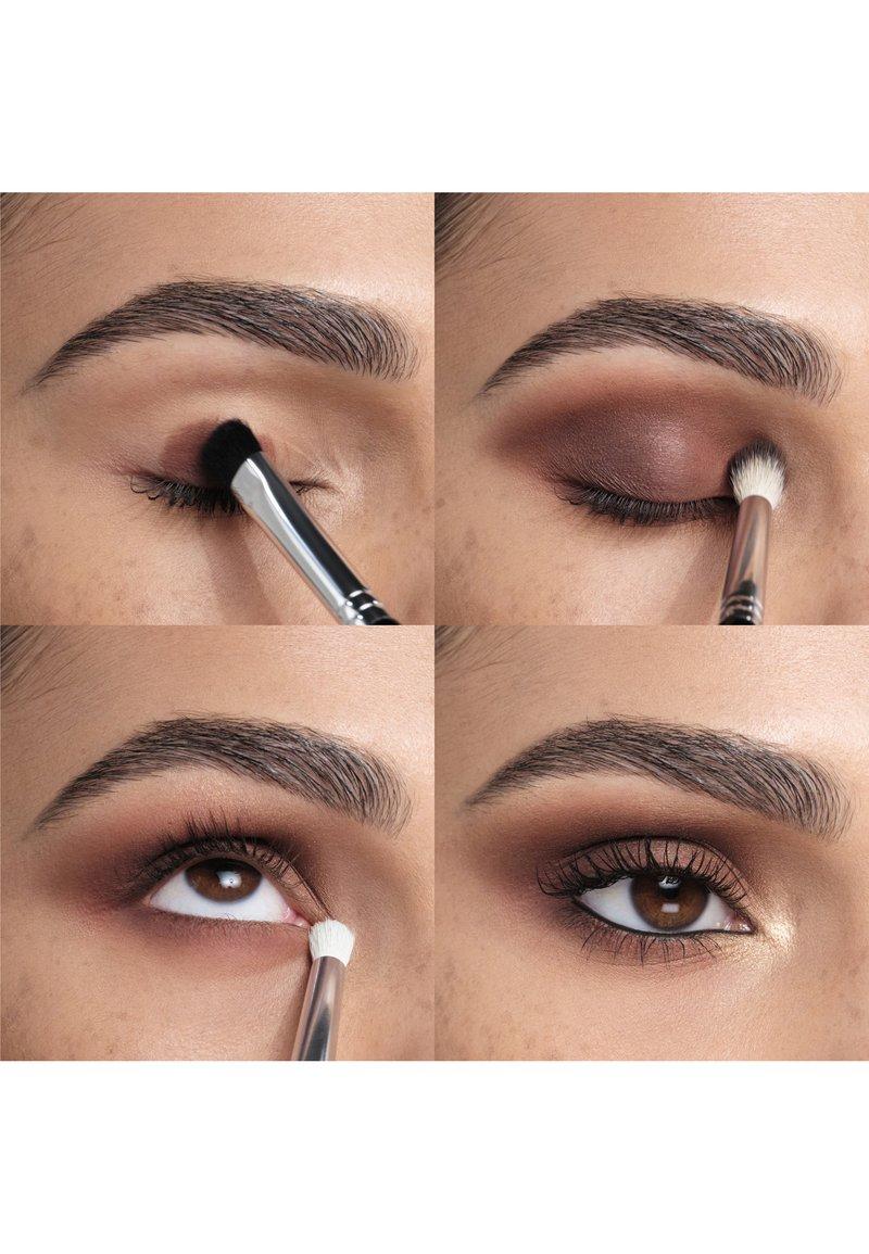 Deep brown smoky eyeshadow blend