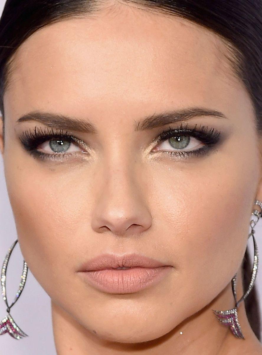 Defined brows and glamorous eye makeup