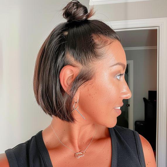 Fine hair French bob knot