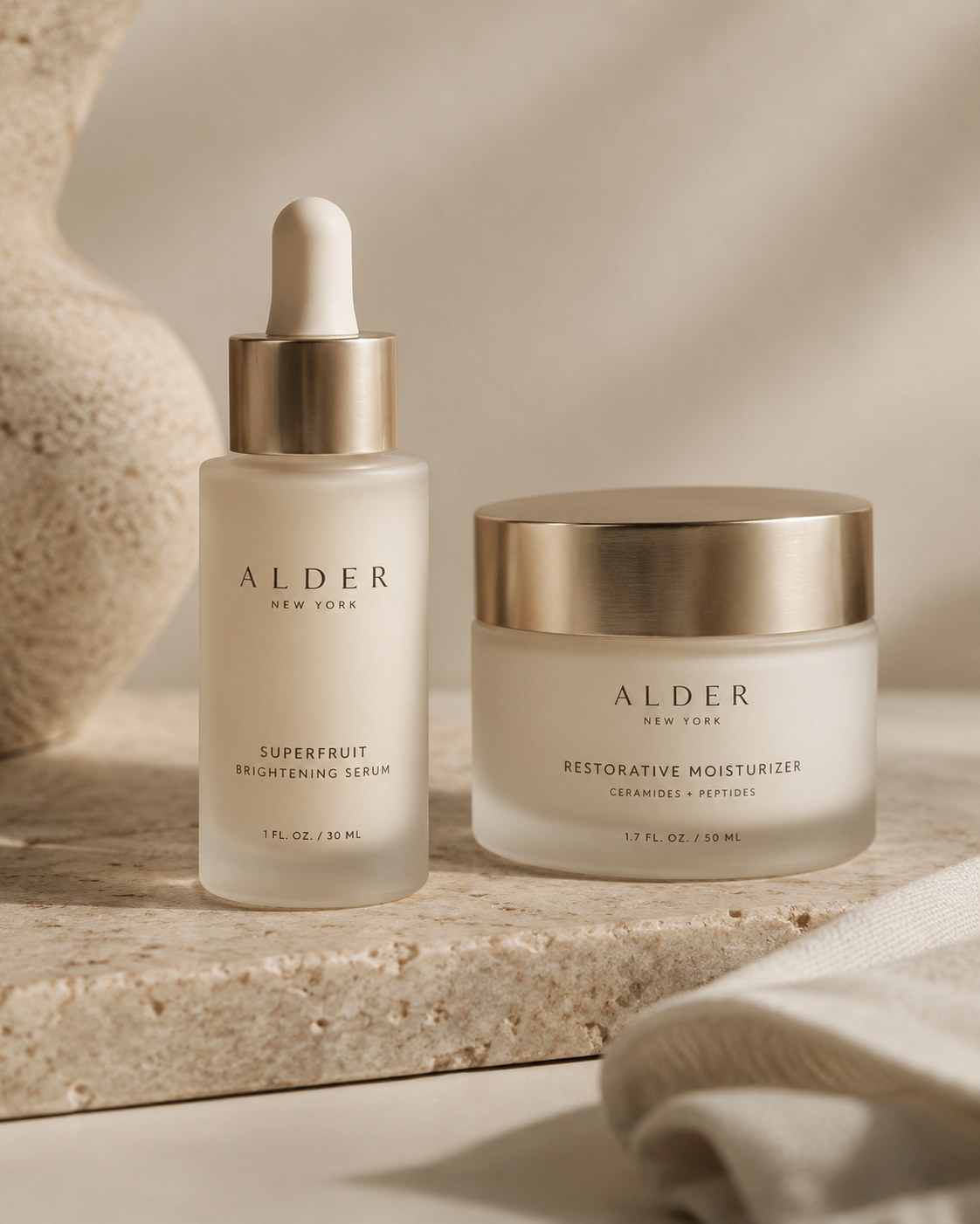 Serum and moisturizer products