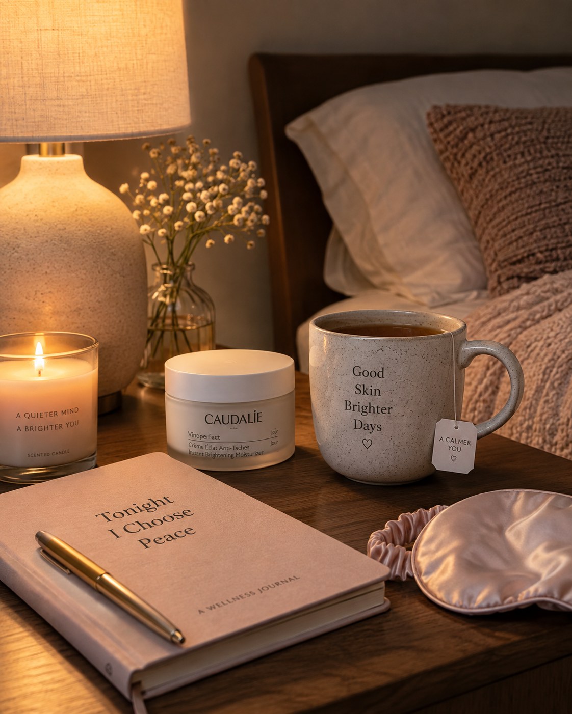 Night moisturizer and journal
