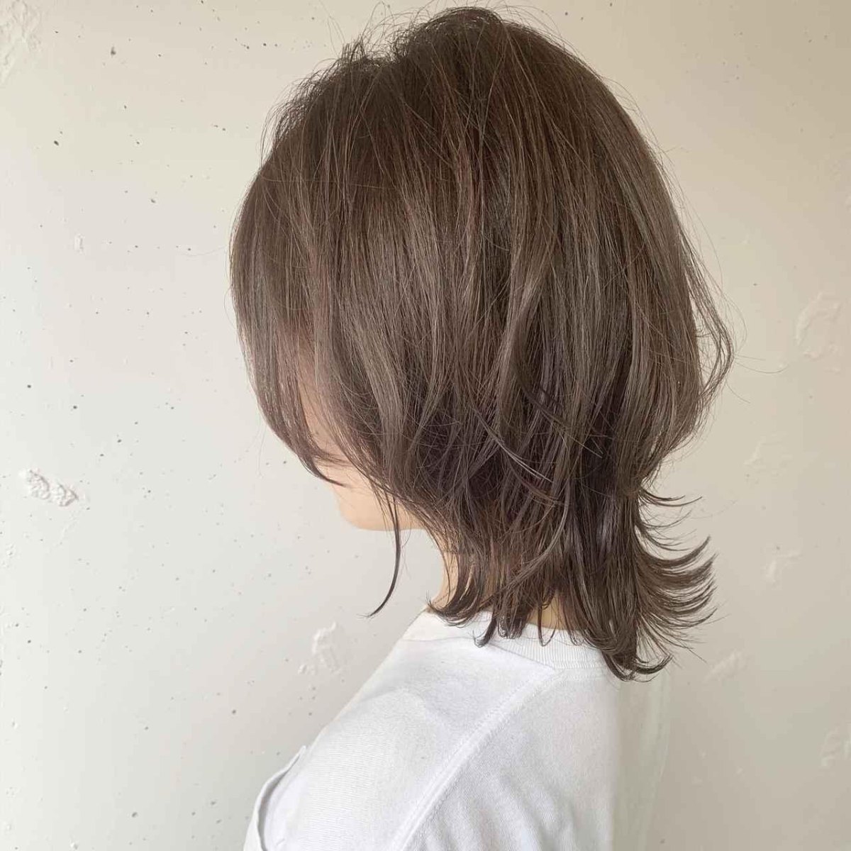 Low maintenance medium wolf cut