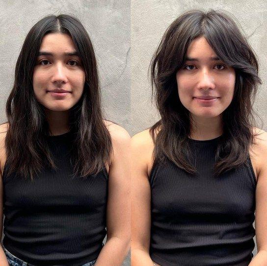 Medium wolf cut transformation