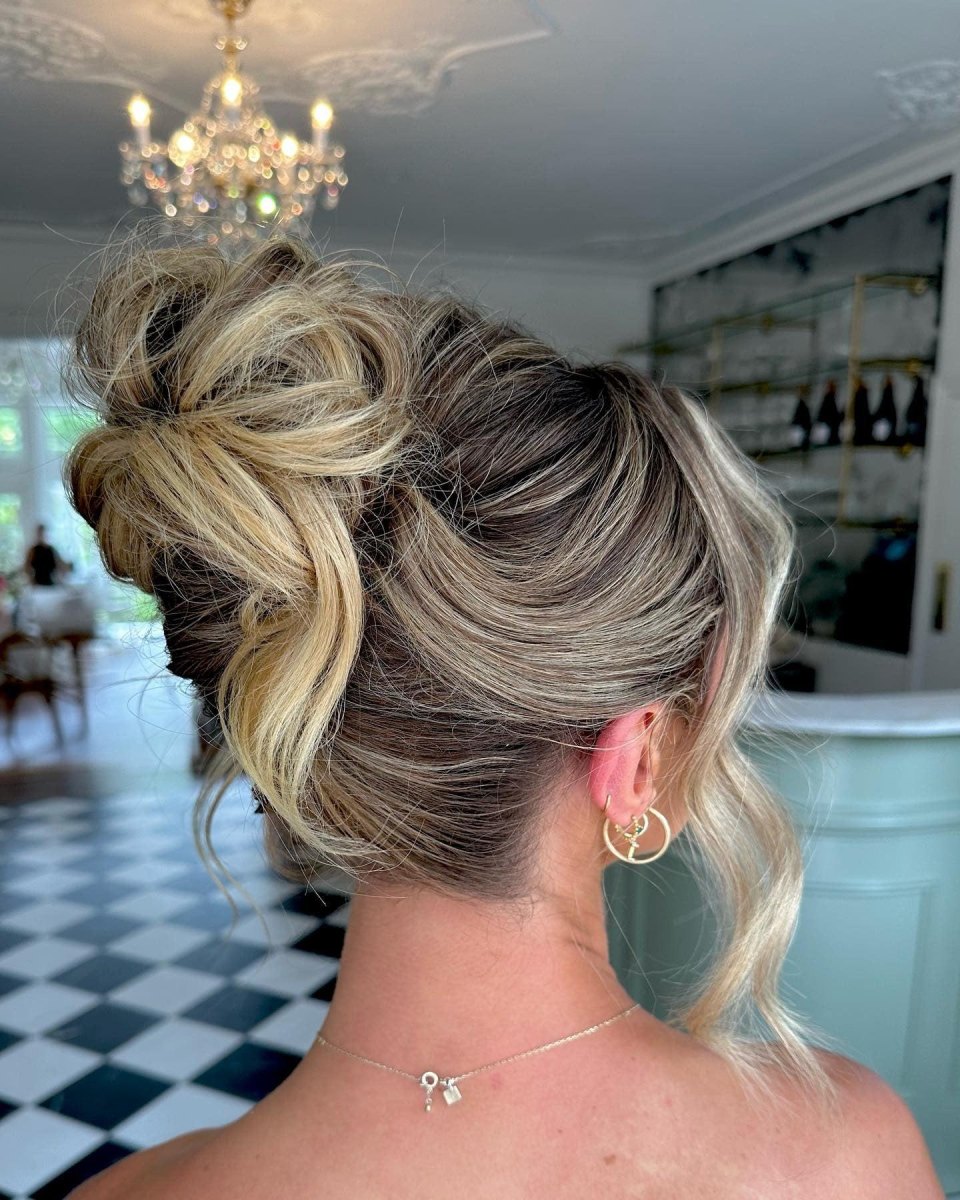 Messy French twist layers