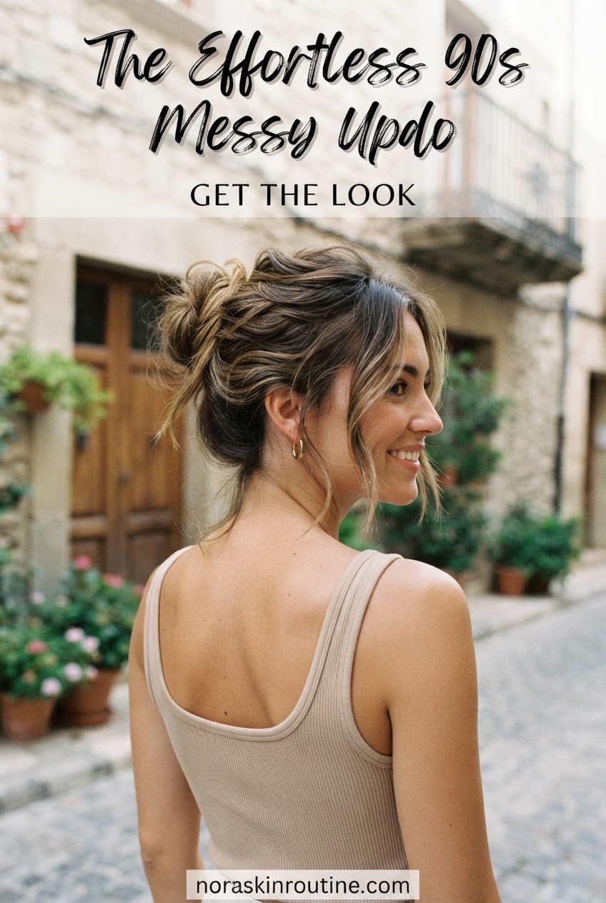 The Effortless 90s Messy Updo