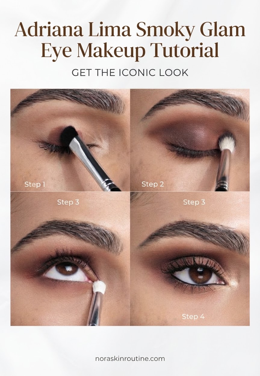 Adriana Lima Smoky Glam Eye Makeup Tutorial