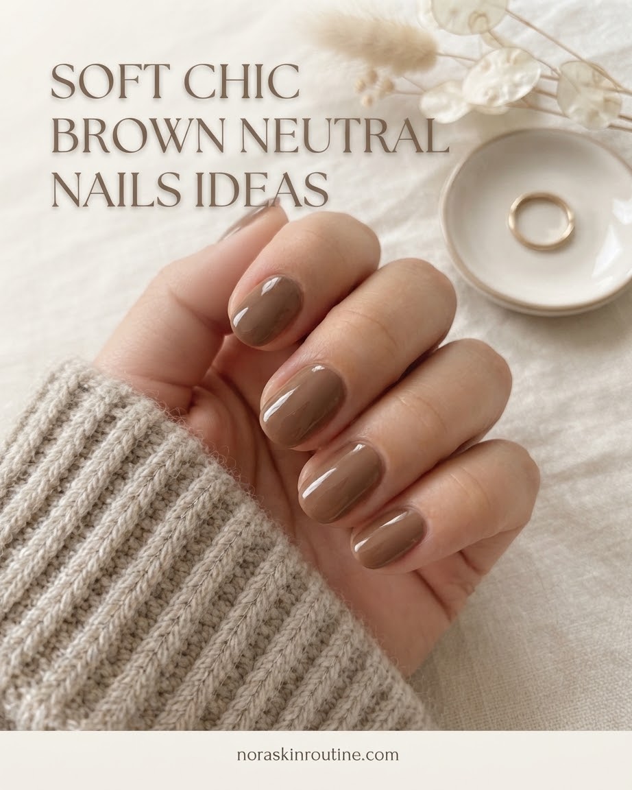 Soft Chic Brown Neutral Nails Ideas