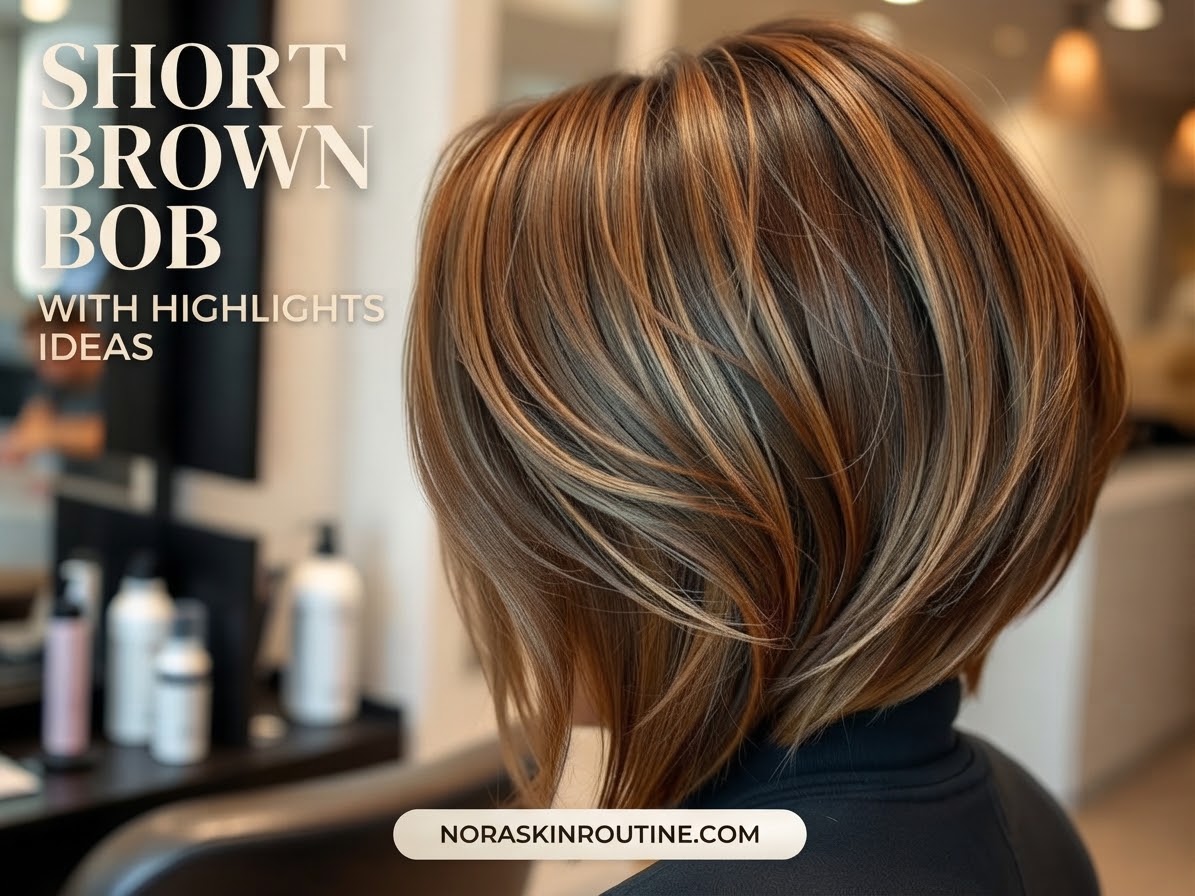 Short Brown Bob with Highlights Ideas