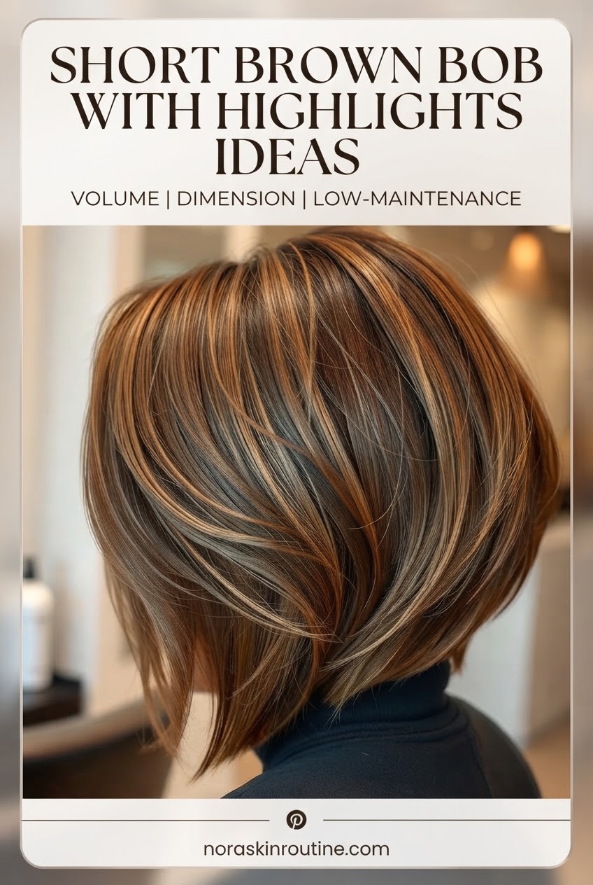 Short Brown Bob With Highlights Ideas