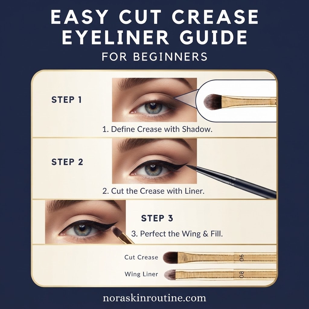 Easy Cut Crease Eyeliner Guide for Beginners