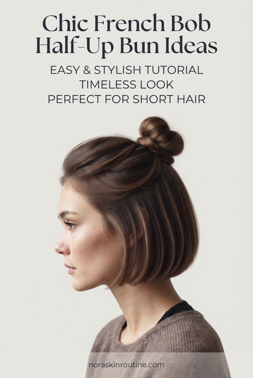 Chic French Bob Half-Up Bun Ideas
