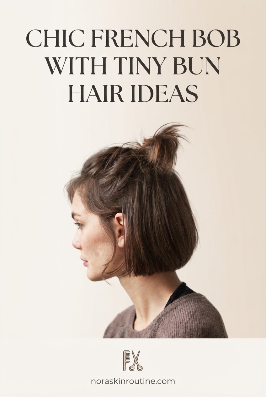 Chic French Bob With Tiny Bun Hair Ideas