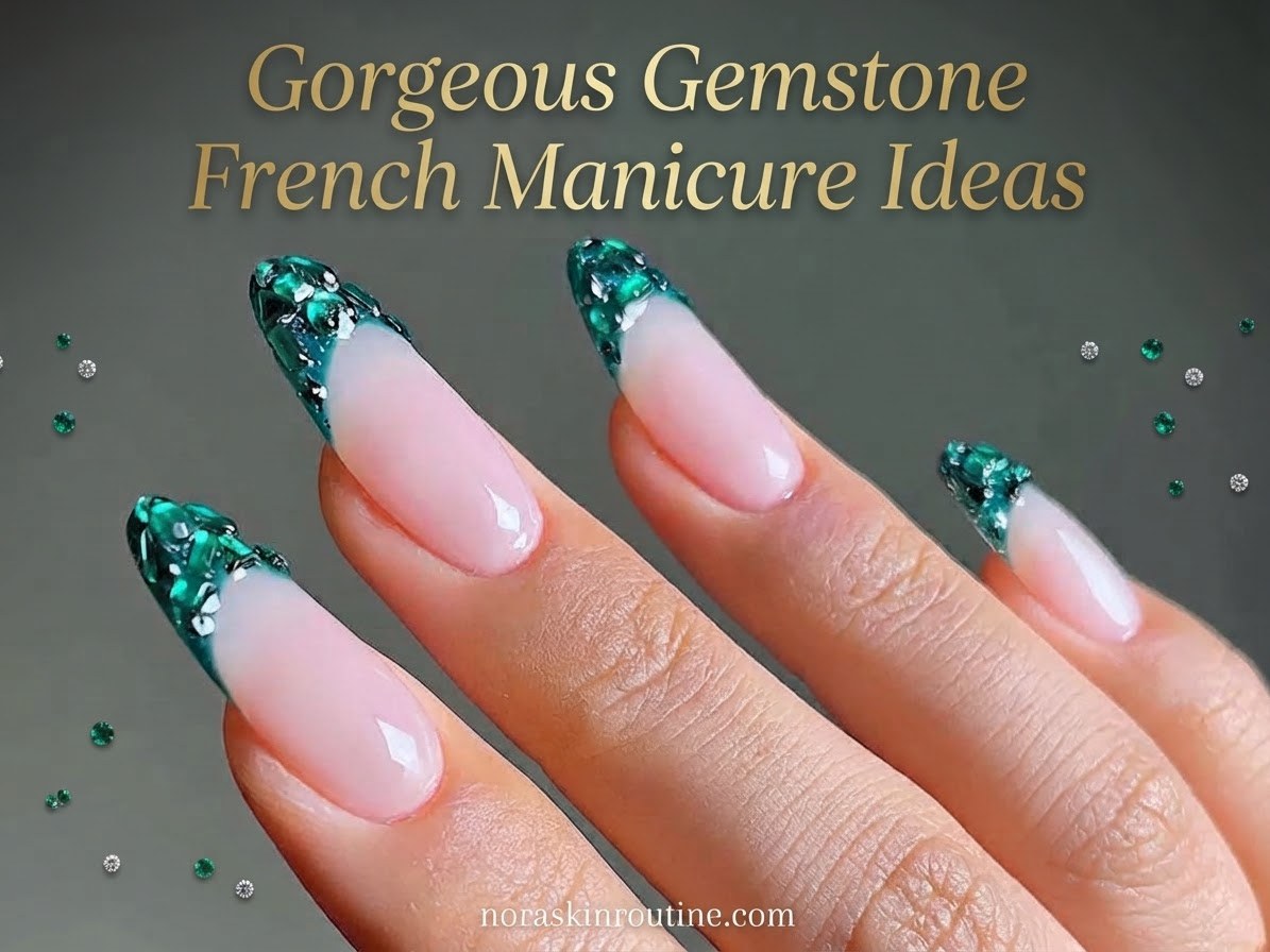 Gorgeous Gemstone French Manicure Ideas