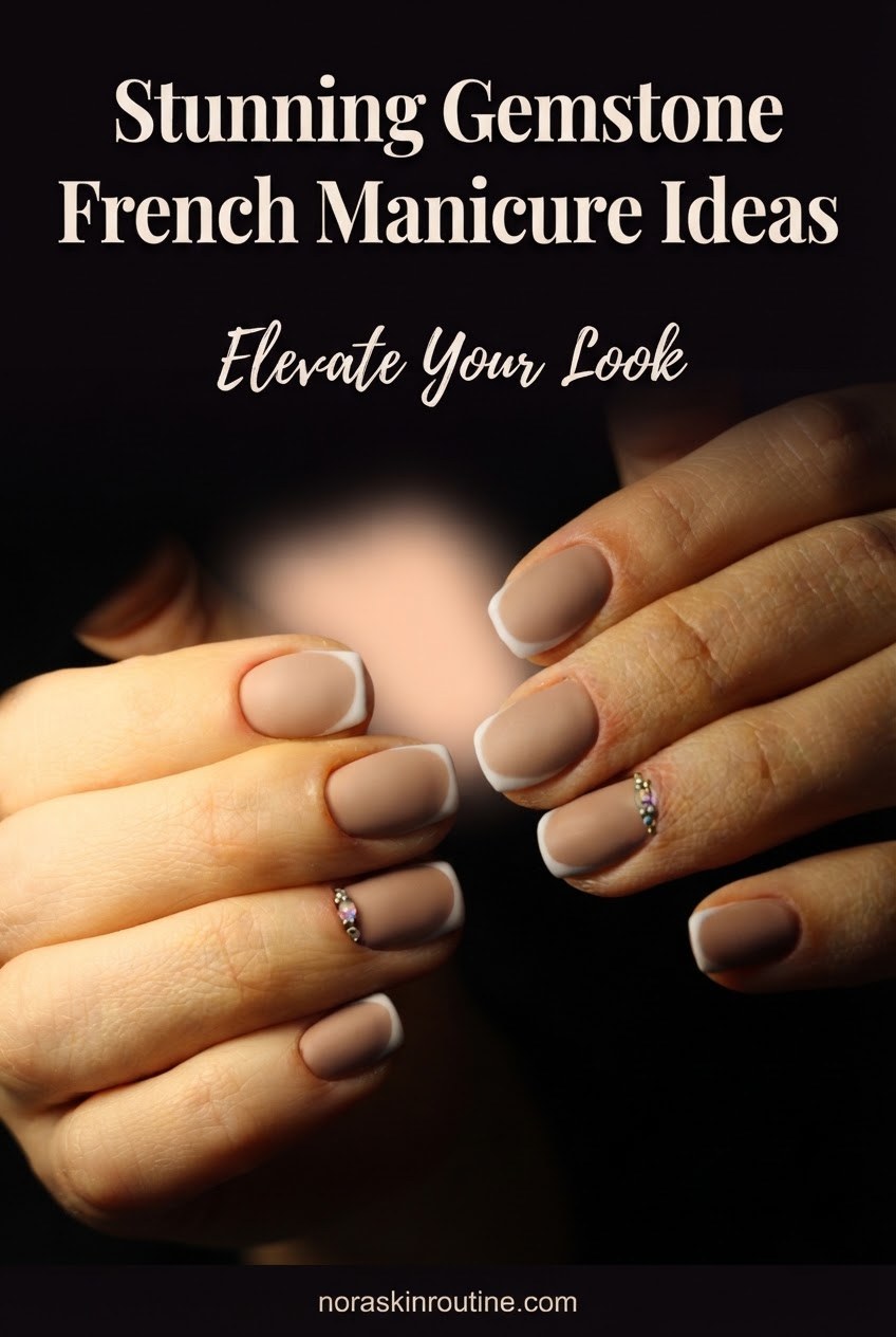 Stunning Gemstone French Manicure Ideas