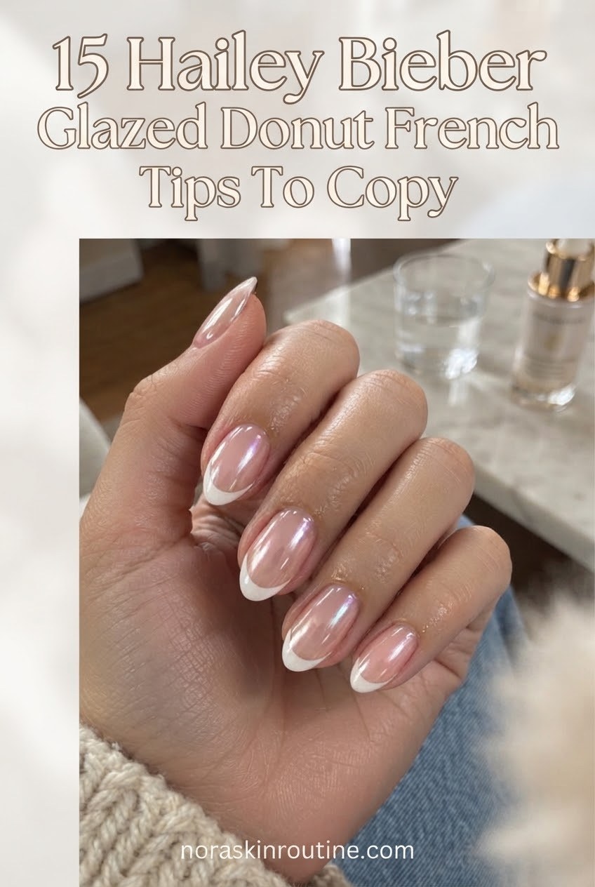 15 Hailey Bieber Glazed Donut French Tips To Copy