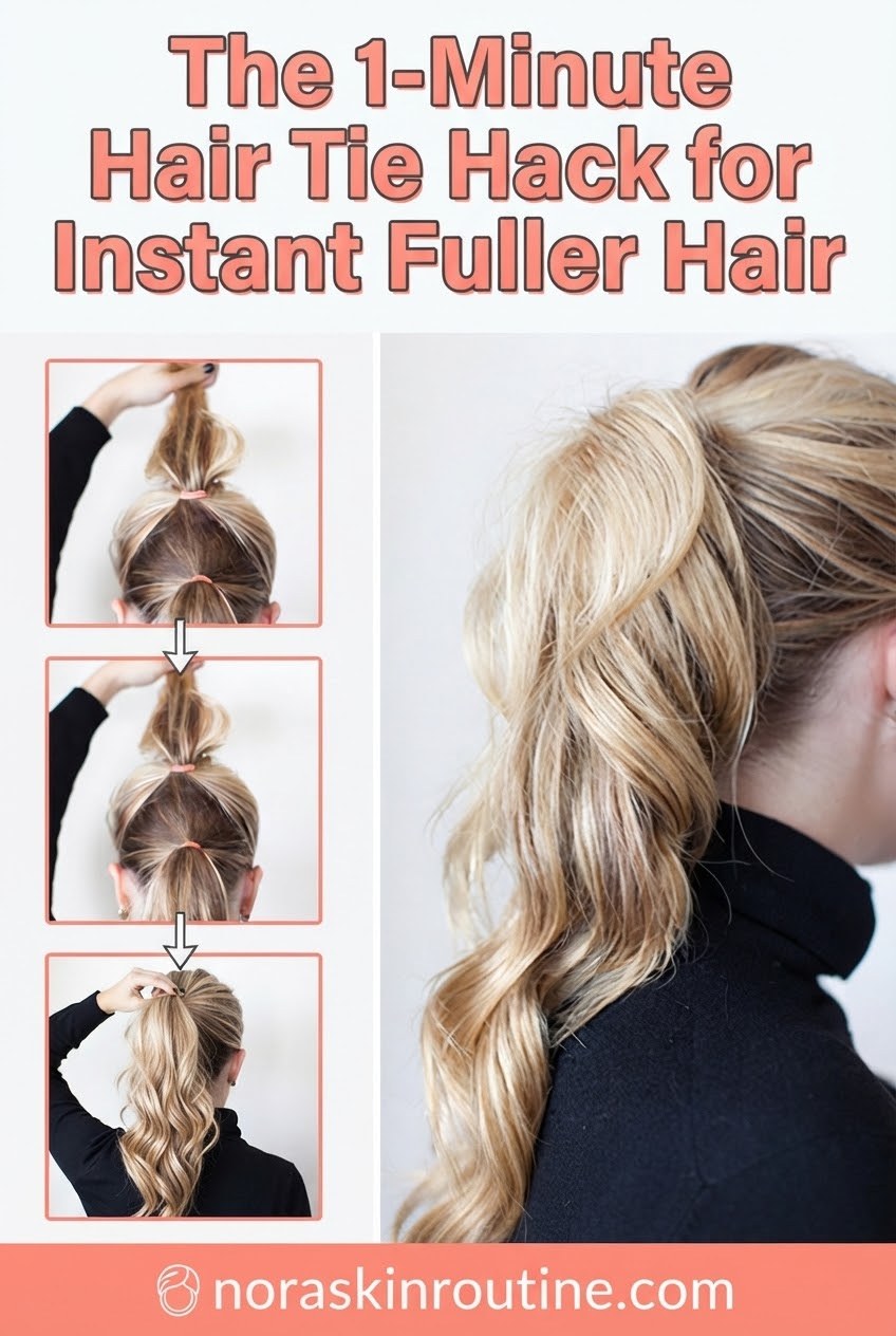 The 1-Minute Hair Tie Hack for Instant Fuller Hair