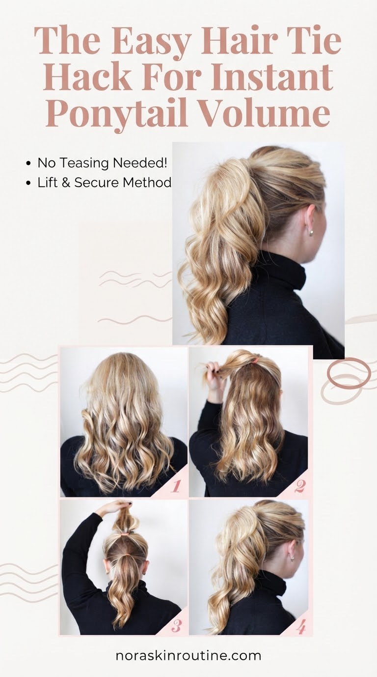 The Easy Hair Tie Hack For Instant Ponytail Volume