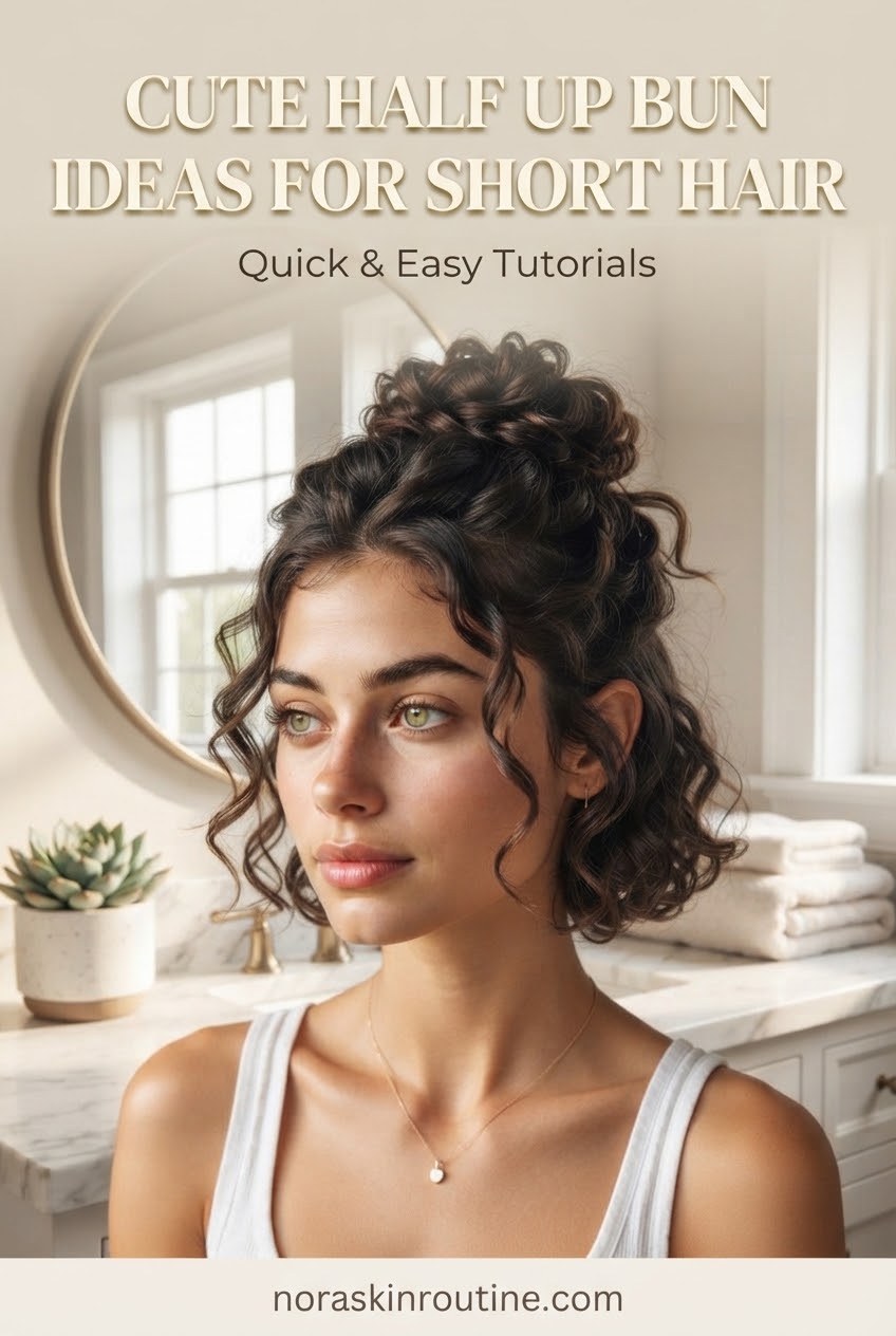 Cute Half Up Bun Ideas For Short Hair