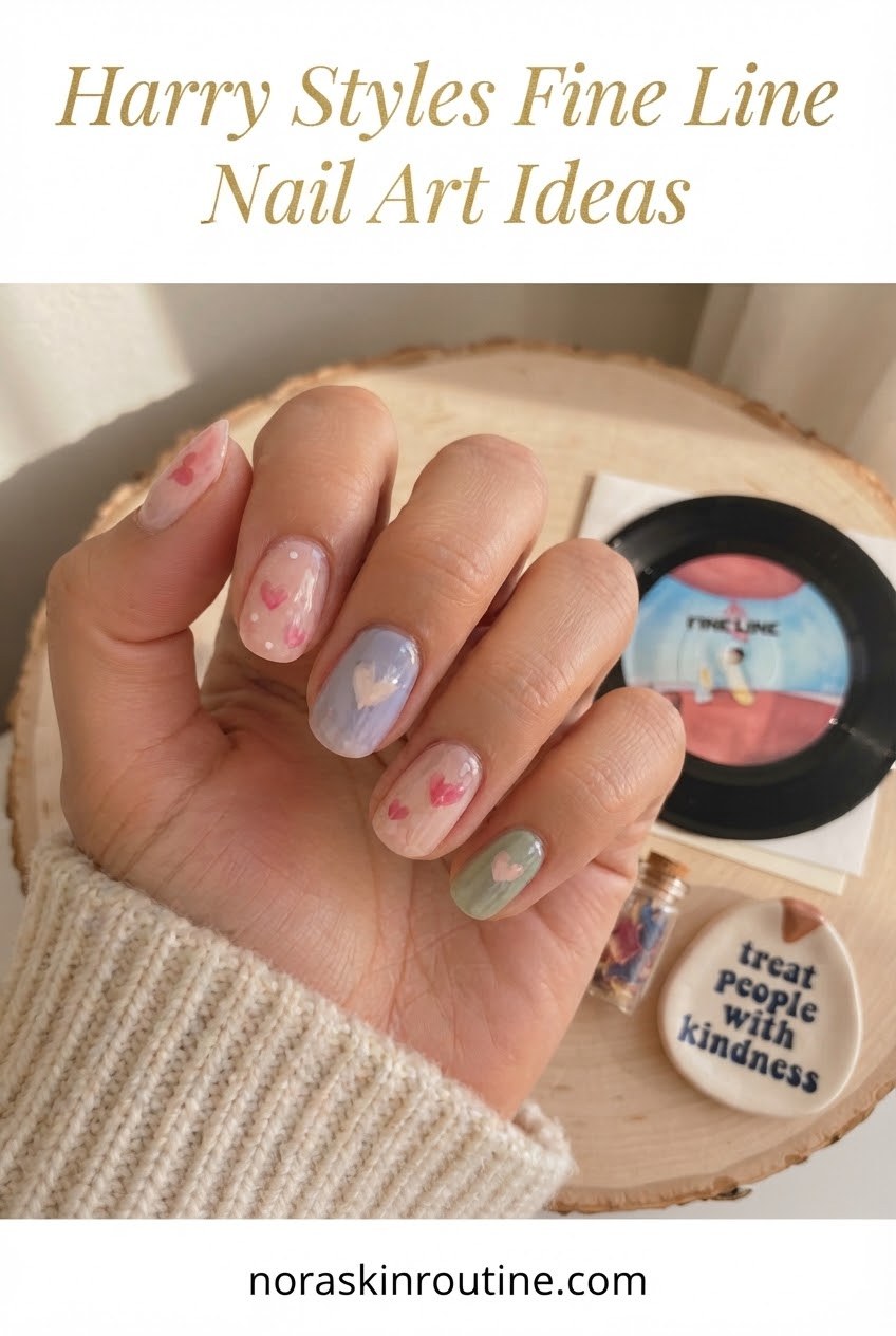 Harry Styles Fine Line Nail Art Ideas