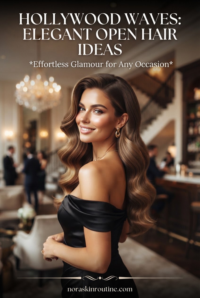 Hollywood Waves: Elegant Open Hair Ideas
