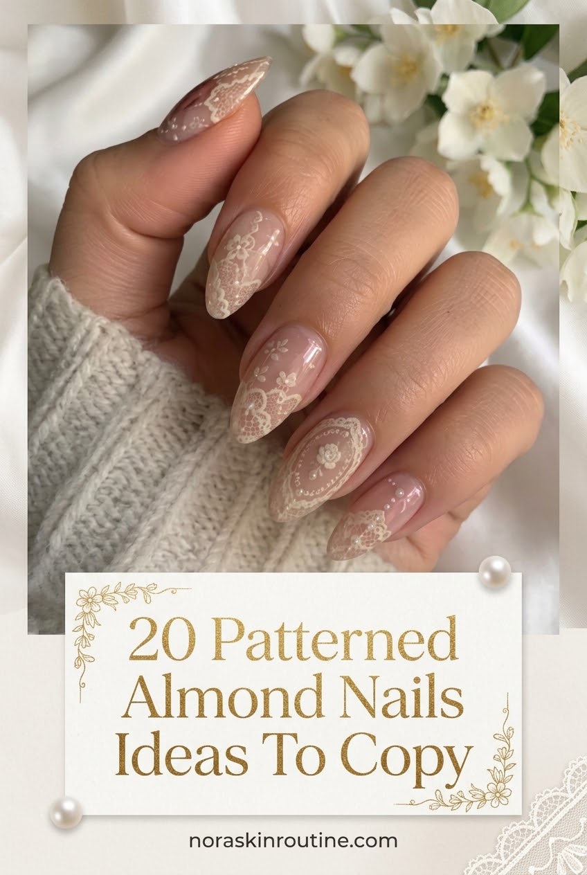 20 Patterned Almond Nails Ideas To Copy