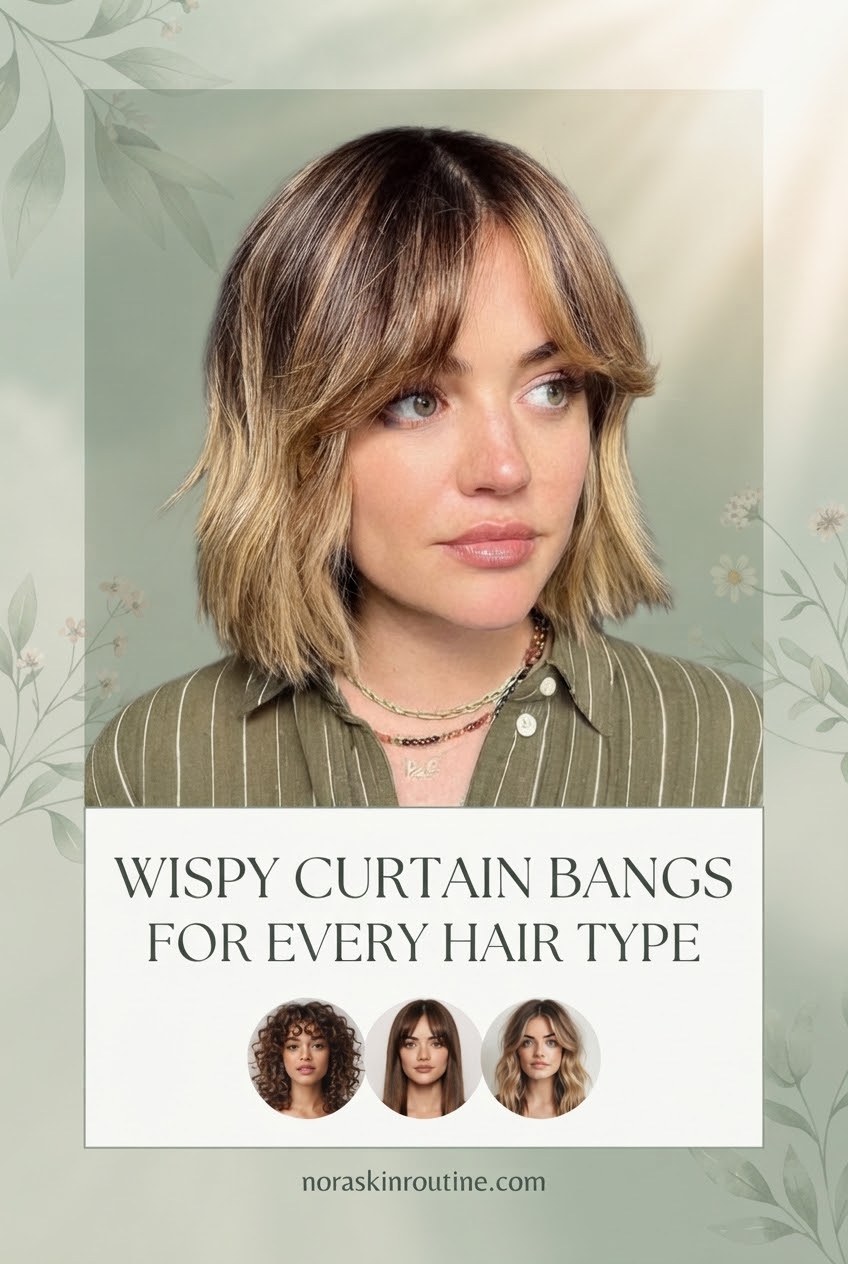 Wispy Curtain Bangs For Every Hair Type