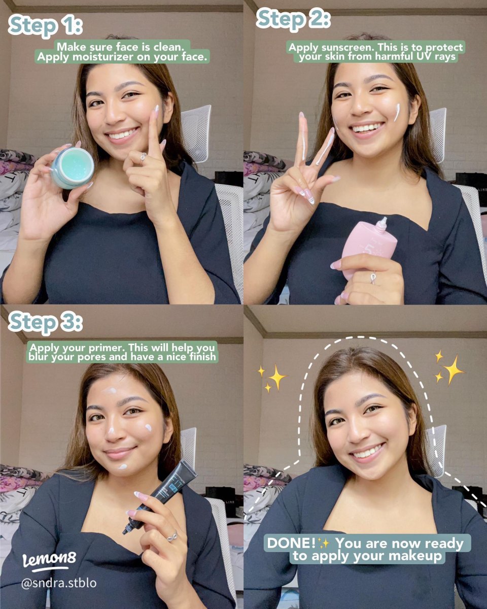 Skin preparation before makeup application