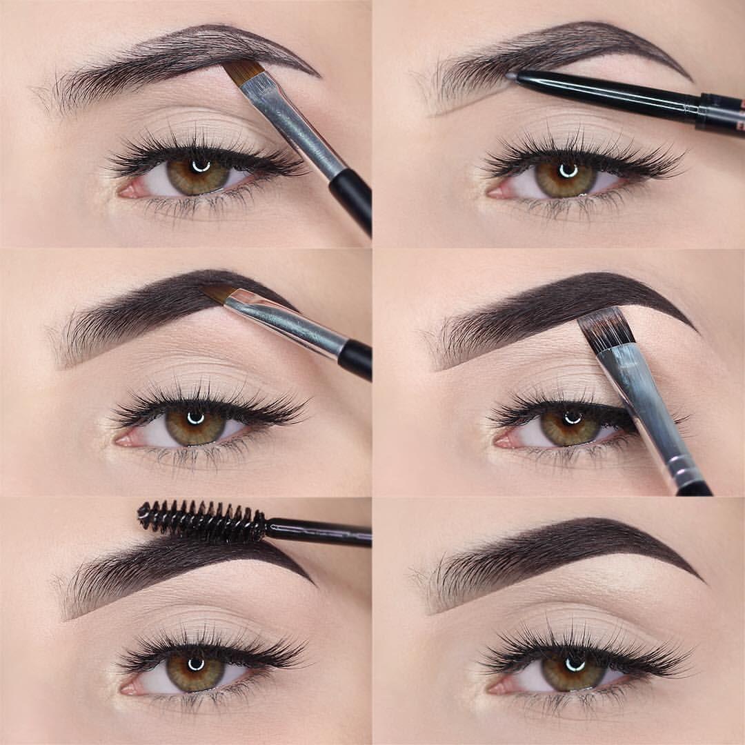 Bold defined eyebrow makeup look