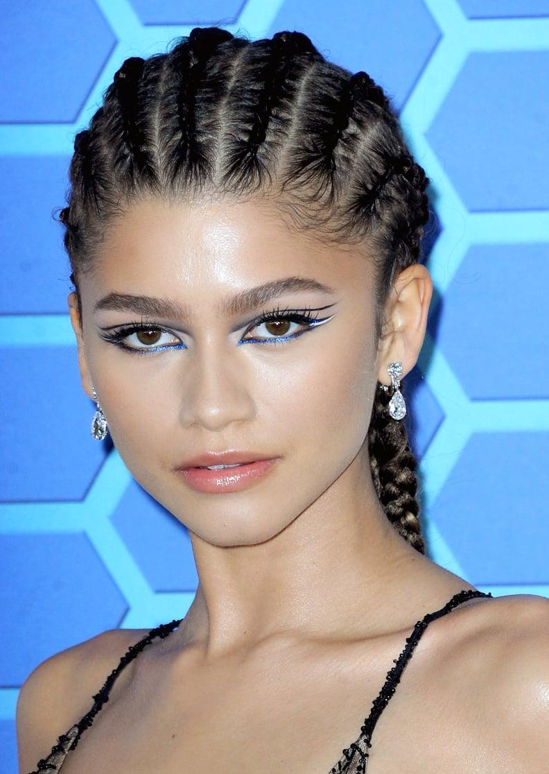 Zendaya soft glam eye makeup with lashes