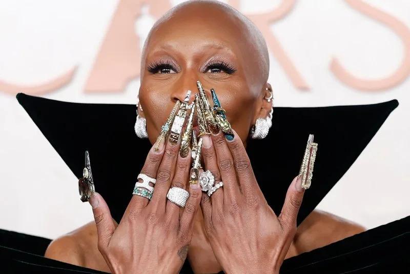 Celebrity statement nail art